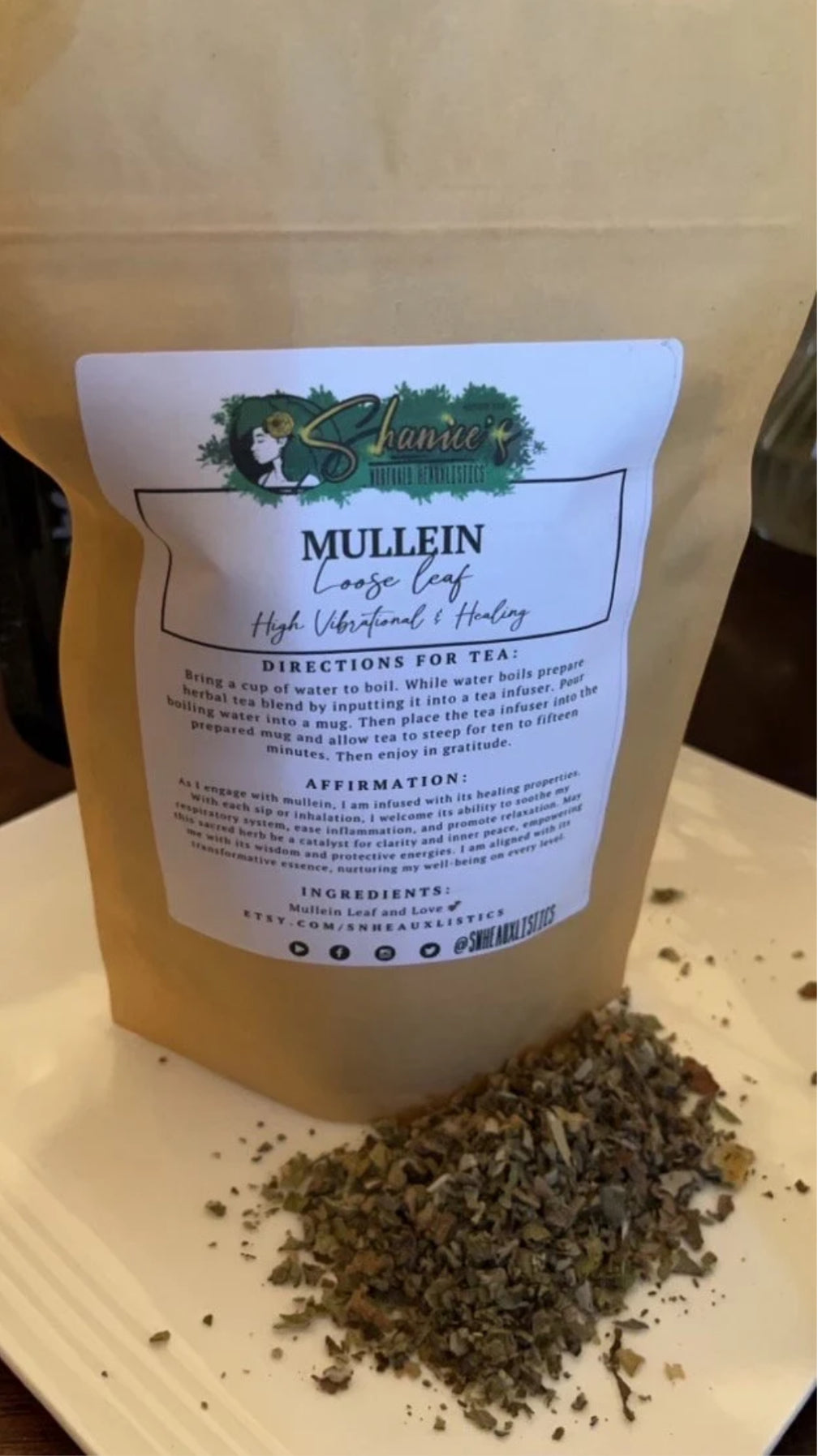 Heauxs Mullein Loose Leaf – Lung Support & Respiratory Wellness